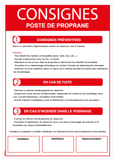 Consigne Poste De Propane Format A Securplan